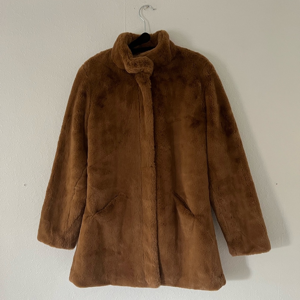 ONLY Faux Fur Brown Coat